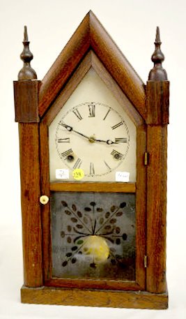 Rosewood Sharp Gothic Mantel Clock
