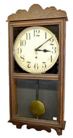 New Haven “Referee” Oak Wall Regulator Clock