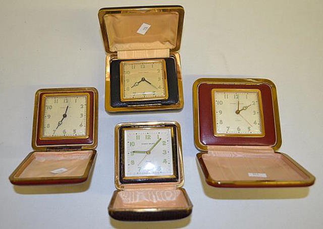 4 Vintage Traveling Alarm Clocks