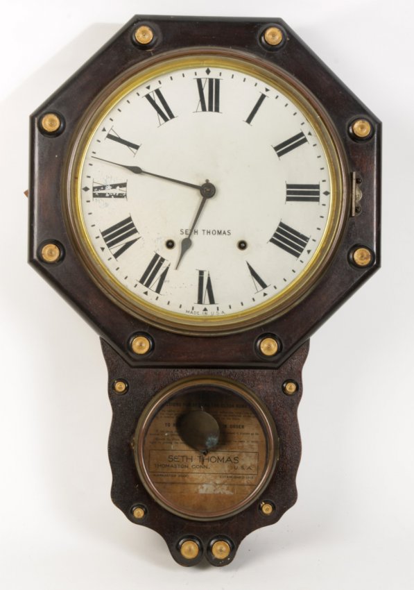 ORIGINAL SETH THOMAS OFFICE #2 HANGING CLOCK 1910