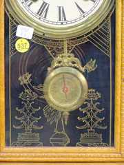 Waterbury Oak Kitchen Clock w/Indicator Pendulum