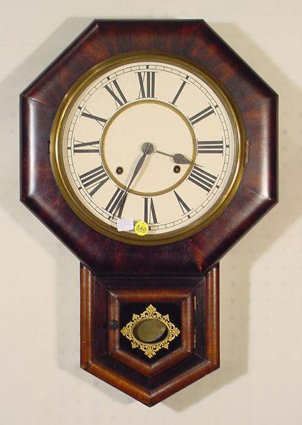 Ansonia 10″ Drop Octagon Office Clock