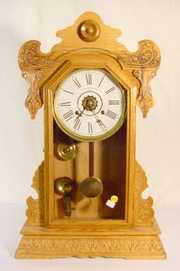 Waterbury Oak Mantel Clock w/8″ dial