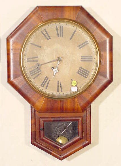 Ansonia 12″ Octagon Drop Office Clock