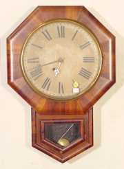 Ansonia 12″ Octagon Drop Office Clock