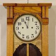 New Haven “Columbia” Oak Hanging Clock