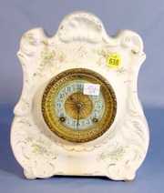 Ansonia China Case Clock w/Fancy Dial