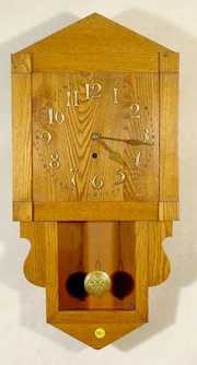 Waterbury Den No.3 Oak Hanging Clock