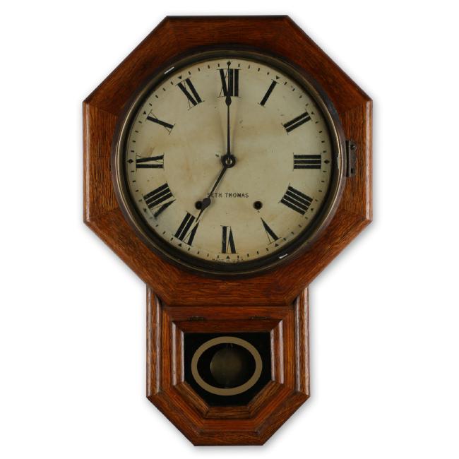 Seth Thomas “School House” Drop Octagon Wall Clock