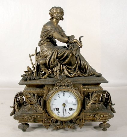 French Figural Clock w/Japy Freres Movement