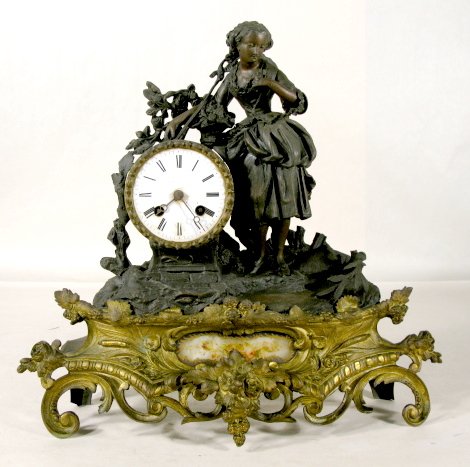 French Figural Clock w/Japy Freres 1855 Movement
