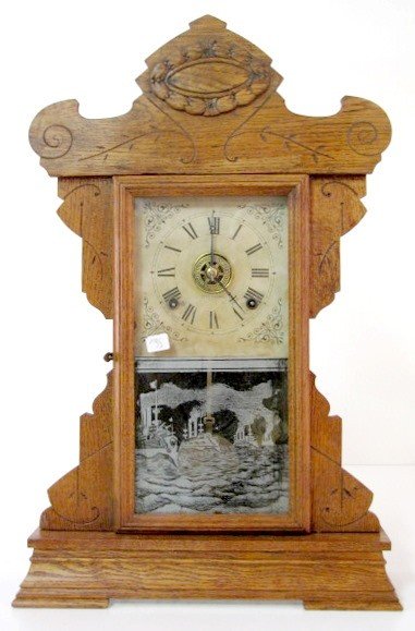 Seth Thomas Fleet No.3 Oak Kitchen Clock