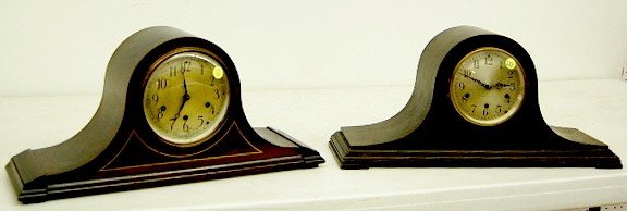 2 Seth Thomas Mahogany Tambour Mantle Clocks