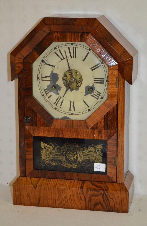 Antique Seth Thomas Rosewood Arch Top Mantel Clock