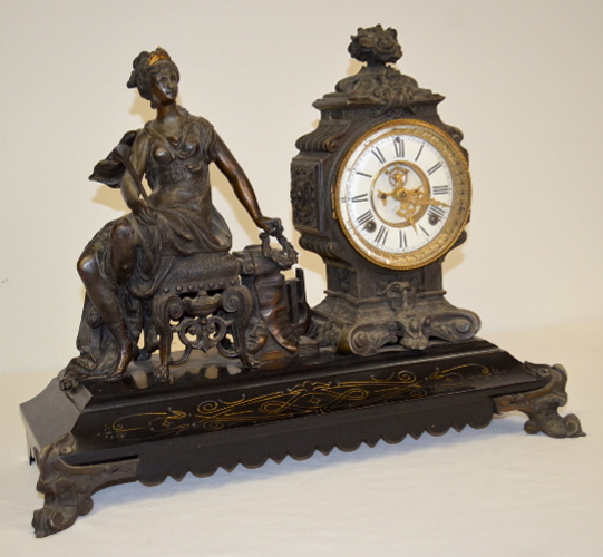 Antique Ansonia Statue Clock, “Opera”
