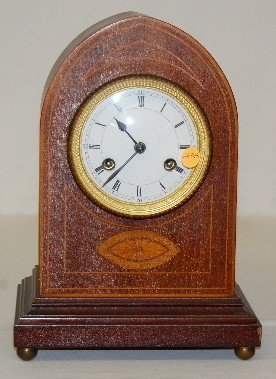 Junghans Germany Inlaid Mahogany Mantel Clock