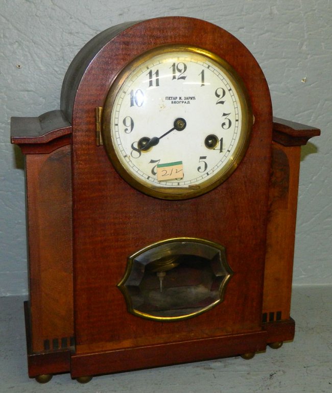 Junghans inlaid walnut 8 day pendulum clock.
