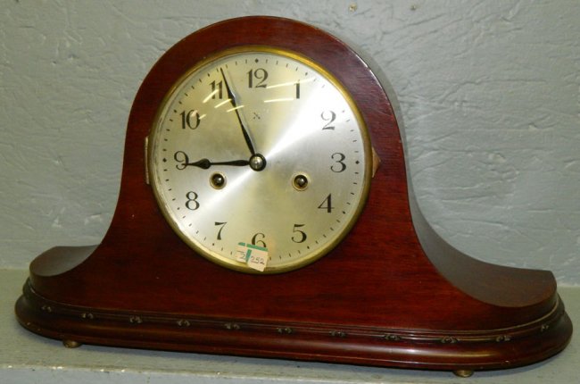 German 8 day mahogany clock.