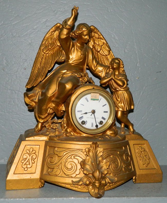 Seth Thomas  8 day clock w/guardian angel detail