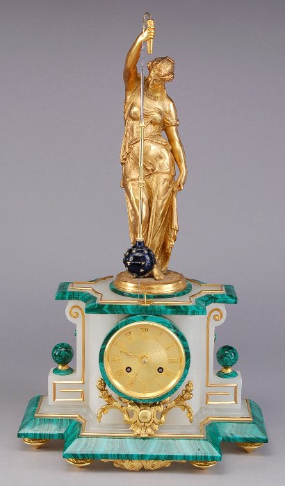 French P. H. Mourey conical pendulum clock,