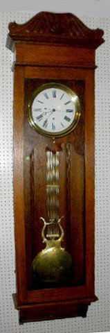Oak Jewelers Pinwheel Regulator Clock