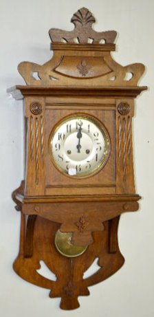 German Mahogany Free Swinger Wall Clock