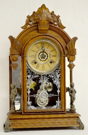 Ansonia Walnut “Windsor” Parlor Clock