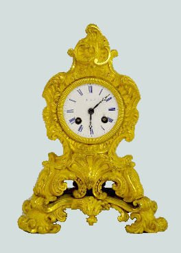 French Pons String Suspension Ormolu Clock