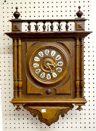 French Walnut Gallery Clock