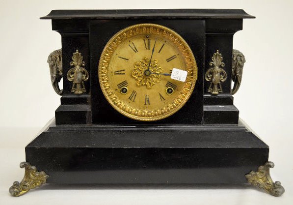 Ansonia “Clayton” Iron Case Mantel Clock