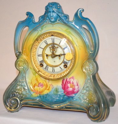 Ansonia Royal Bonn La Chapelle China Clock