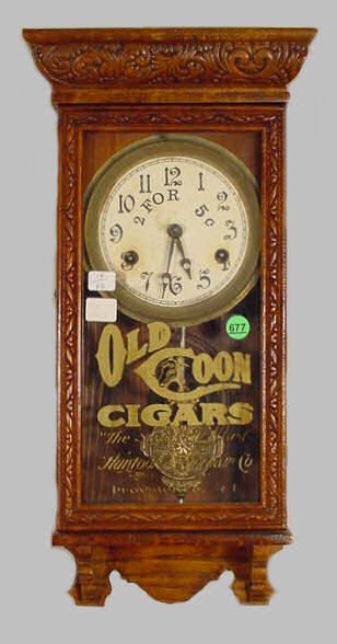 New Haven Old Coon Cigars 1/4 Store Regulator