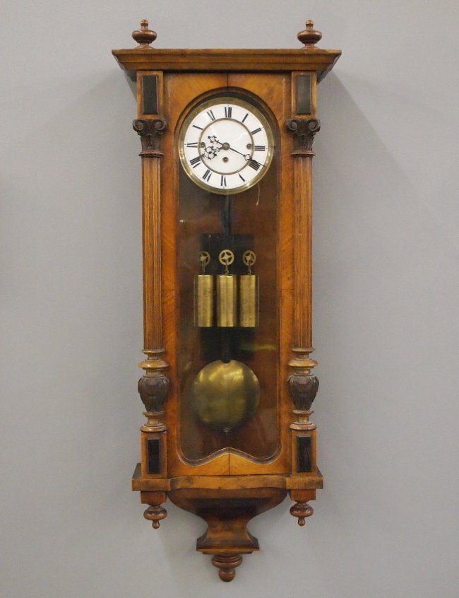 Gustav Becker three weight wall clock