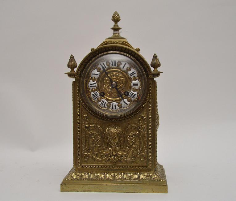 19th Century French Bronze Mantel Clock with time and