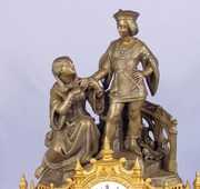 French Courting Couple Figural Statue Clock