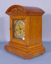 German Oak Shelf Clock w/5 Bells
