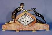 F. Marti French Art Deco Figural Clock
