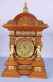 Ornate Lenzkirch Parlor Clock W/ Cherubs