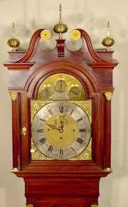 Walter H. Durfee Mahogany Grandfathers Clock