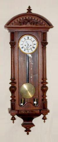 Gustav Becker 2 Wt. Walnut Clock