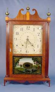 Seth Thomas Mahogany Pillar & Scroll Shelf Clock