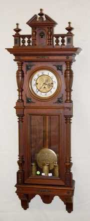 F.R. Kainz “In Wien” 3 Wt. Walnut Clock