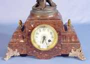 French Figural Shelf Clock w/Lady Holding a Torch