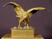 Italian Bronze Clock w/Eagle & Serpent