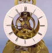 Brass 3 Dial Skeleton Clock for French Exposition