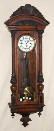 Gustav Becker 3 Wt. Walnut Clock