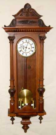 Gustav Becker 2 Wt. Signed Walnut Clock