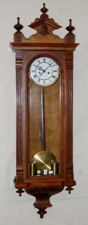 Gustav Becker 2 Wt. Walnut Clock