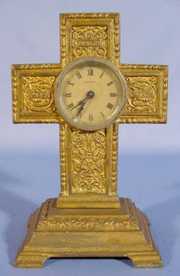 Ansonia Novelty Clock Formed as a Cross