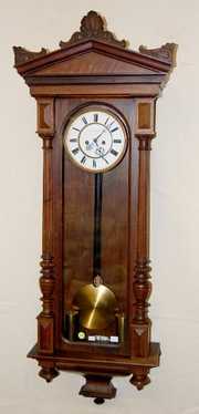 And. Leitner “Wien” 2 Wt. Walnut Clock